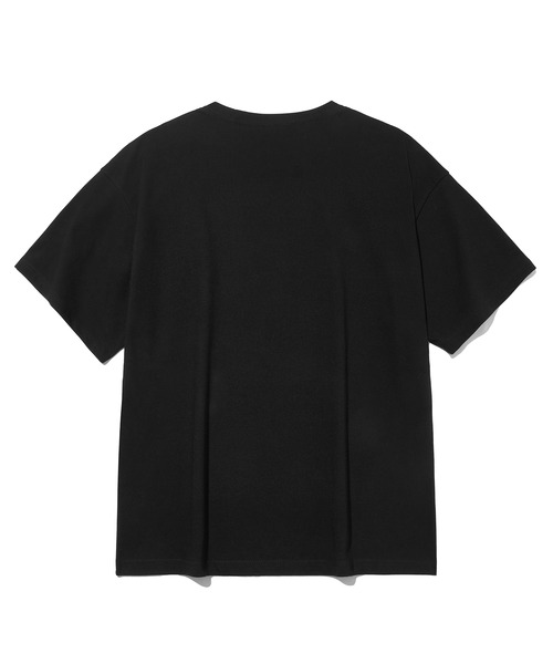 하트 그래피티 라운드 티셔츠-블랙-FILLUMINATE