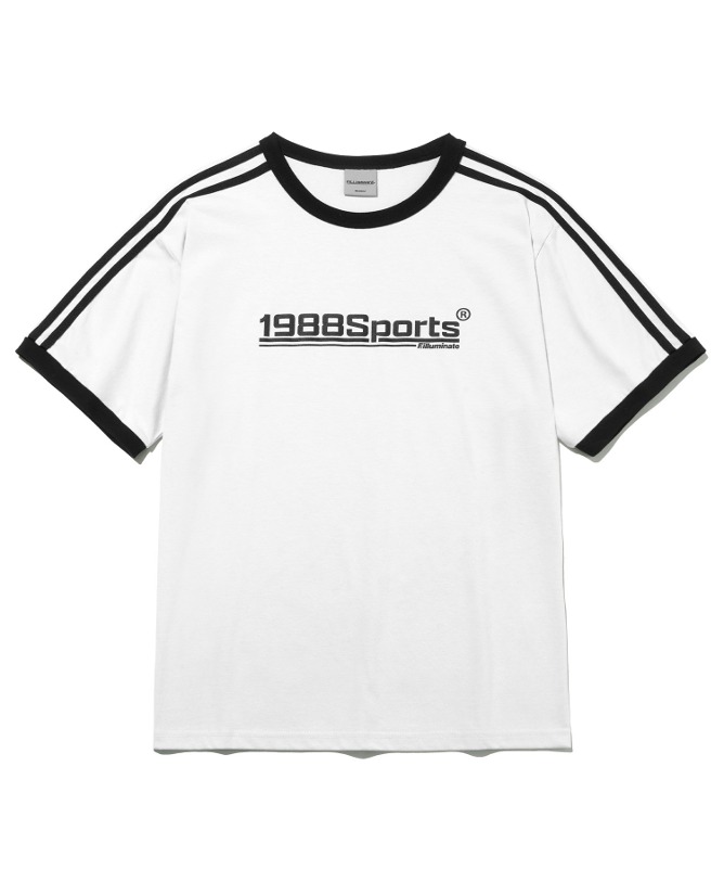 1988 스포츠 링거 티셔츠-화이트-FILLUMINATE