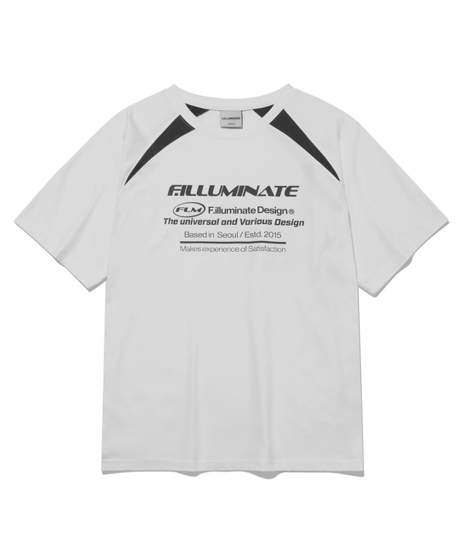 FLM 로고 블럭 티셔츠-그레이-FILLUMINATE